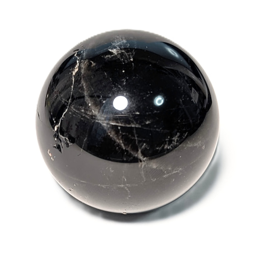 黒水晶 モリオン スフィア 山東省産 44ミリ 120g お払い お守り効果