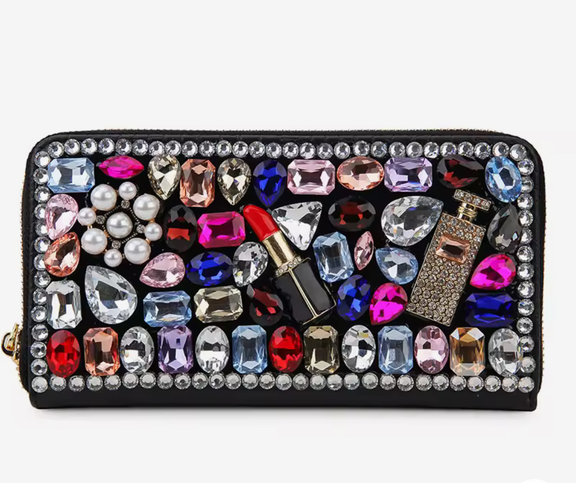 【ワクワク財布】長財布 レディース キラキラ財布 ラインストーン 10,688円