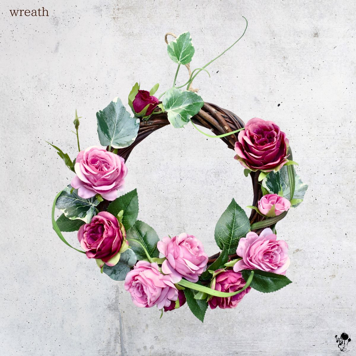 オールシーズンOK バラ ナチュラル シンプル リース インテリア 造花 送料無料 ギフト CT触媒 誕生日 敬老の日