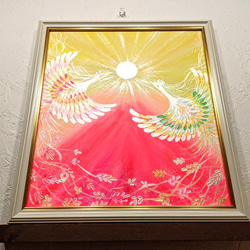 風水絵画＊神々の舞う奇跡の空〜龍と天女〜吉祥天 月 陰陽如意