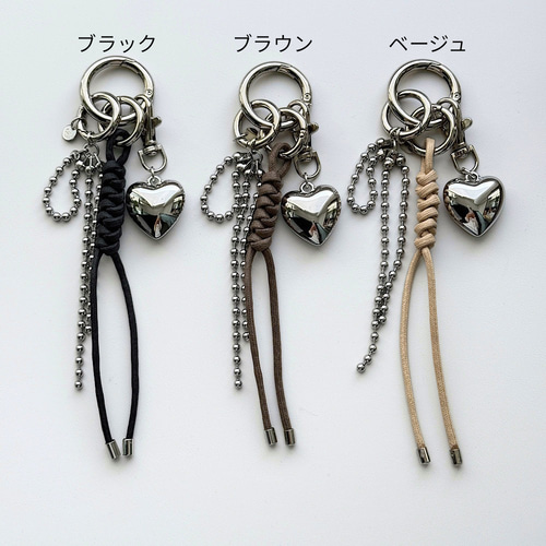 【カスタムオーダーサンプル】ハンドメイド バッグチャーム LGBTQIA+ いつものバッグにトレンド感を| ボールチェーンとハートバッグチャーム