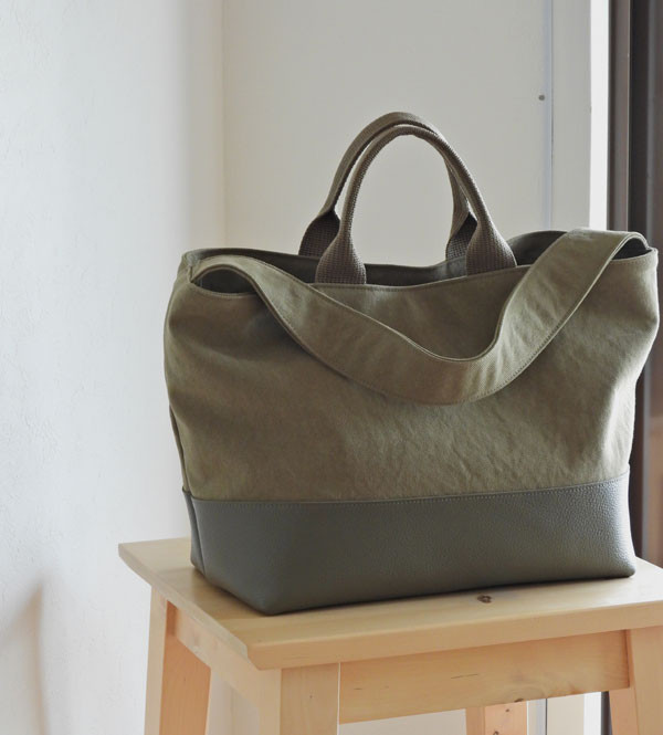 ２wayコンビトート　オリーブカーキ