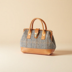 羊毛 x 皮革拼接雙扣包 | 復古經典 第2張的照片