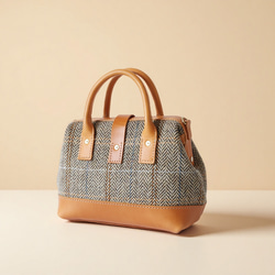 羊毛 x 皮革拼接雙扣包 | 復古經典 第8張的照片