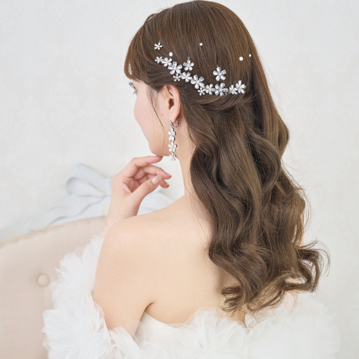 MA271　アレンジピン ヘアピン ウェディング　ブライダル　花嫁　ヘッドアクセサリー　結婚式