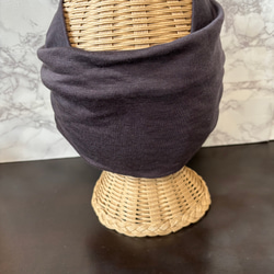 高級 シルク テンセル カシミア混 柔らか ニット 超幅広 ターバン ヘアバンド 2枚目の画像