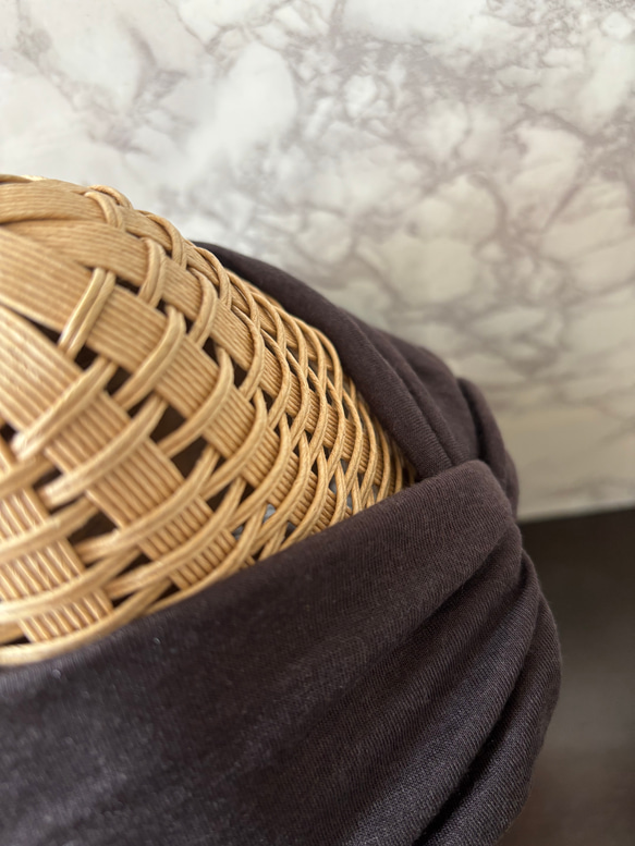 高級 シルク テンセル カシミア混 柔らか ニット 超幅広 ターバン ヘアバンド 4枚目の画像