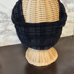 高級 チュール＆ベルベット シースルーニット超幅広 ターバン ヘアバンド 3枚目の画像