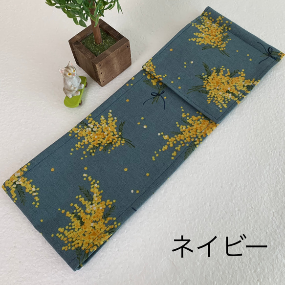 トイレットペーパーホルダーカバー♪ナチュラルミモザのブーケ♪2カラー 6枚目の画像