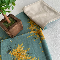 トイレットペーパーホルダーカバー♪ナチュラルミモザのブーケ♪2カラー 8枚目の画像