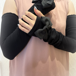 可愛いリボンのアームカバー 3枚目の画像