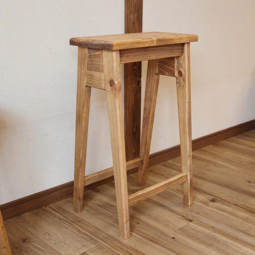 ハイスツール 60cm 木製 チェア 椅子 イス おしゃれ シンプル 無垢材 