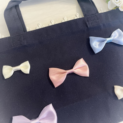可愛いミニリボンのトートバッグ 2枚目の画像