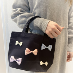 可愛いミニリボンのトートバッグ 5枚目の画像