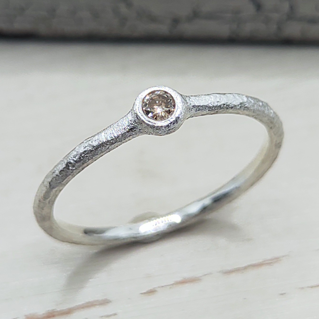 champagne dia（蛍光）＊925 ring