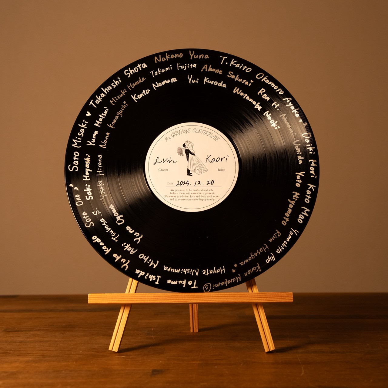【レコードのみ】本物のレコードで作る結婚証明書⌇選べるラベル、説明書付き