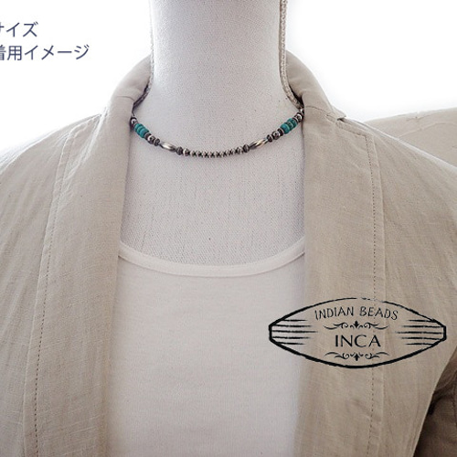 インディアンジュエリー ホワイトターコイズ 925 ネックレス燻し銀 25セント コイン ネックレス ペンダント シルバー925 インディアン
