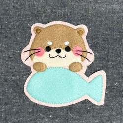 カワウソ(かわうそ)フェルト名札 ワッペン その他入園グッズ