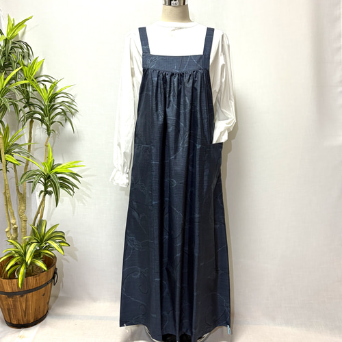 着物リメイク　ジャンパースカート　ノースリーブワンピース　ロング　2WAY 着物リメイク ジャンパースカート ロングワンピース 2WAY ノースリーブ