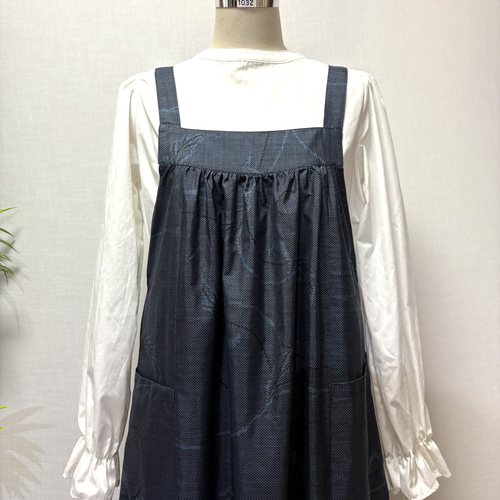 着物リメイク ジャンパースカート ロングワンピース 2WAY ノースリーブ