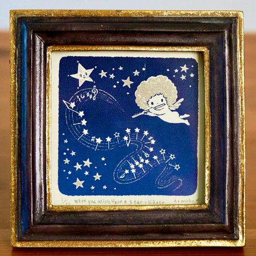 版画 - When you wish upon a star-silver（シルクスクリーンプリント