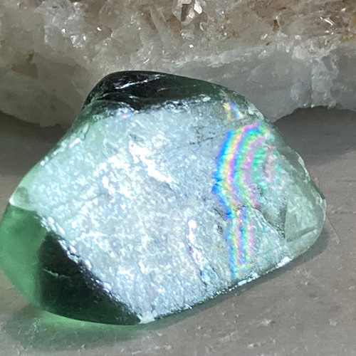 バイカラー　フローライト　レインボー　79g バイカラー✿*:・ レインボー フローライト 蛍石 ミニ原石 幾何学