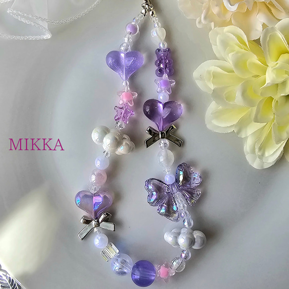 ꪆৎ ˚⋅Cœur & ruban ・lilas ꨄ︎₊ ⊹ライラックのハート&リボン