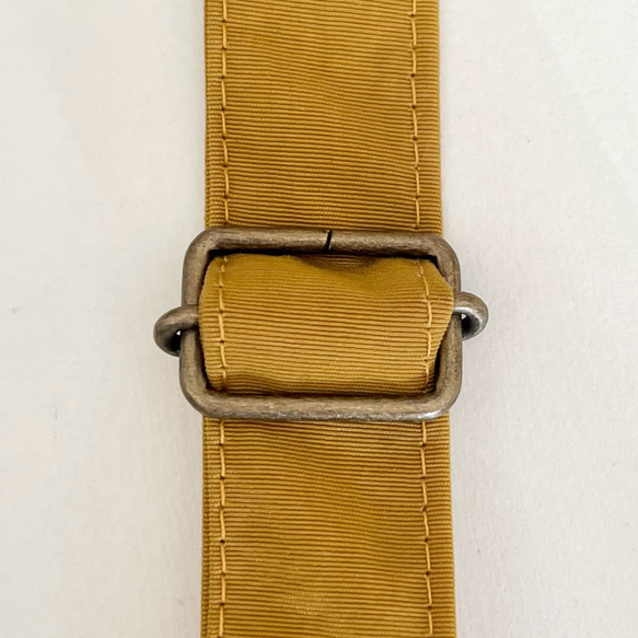 【受注生産】〈秋の新色〉旅行やフェスにも◎ 撥水加工・軽量 ・ダブルファスナーフリルショルダーバッグ ・M・マスタード 8枚目の画像