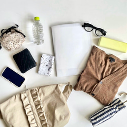 【受注生産】〈秋の新色〉旅行やフェスにも◎ 撥水加工・軽量 ・ダブルファスナーフリルショルダーバッグ ・M・マスタード 12枚目の画像