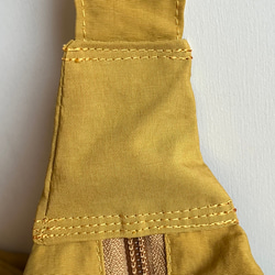 【受注生産】〈秋の新色〉旅行やフェスにも◎ 撥水加工・軽量 ・ダブルファスナーフリルショルダーバッグ ・M・マスタード 9枚目の画像