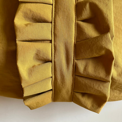 【受注生産】〈秋の新色〉旅行やフェスにも◎ 撥水加工・軽量 ・ダブルファスナーフリルショルダーバッグ ・M・マスタード 10枚目の画像