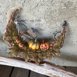 ★ハッピーハロウィンリース★Halloween三日月の箱庭リース★NEWデザイン★ 4枚目の画像