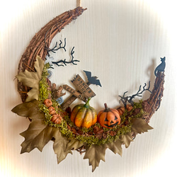 ★ハッピーハロウィンリース★Halloween三日月の箱庭リース★NEWデザイン★ 9枚目の画像