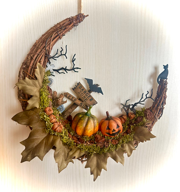 ★ハッピーハロウィンリース★Halloween三日月の箱庭リース★NEWデザイン★ 9枚目の画像
