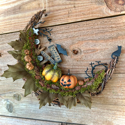 ★ハッピーハロウィンリース★Halloween三日月の箱庭リース★NEWデザイン★ 3枚目の画像