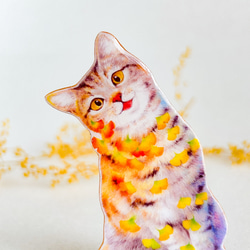 秋限定・秋色猫のブローチ 7枚目の画像