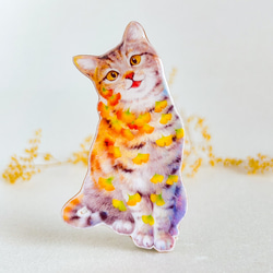 秋限定・秋色猫のブローチ 13枚目の画像
