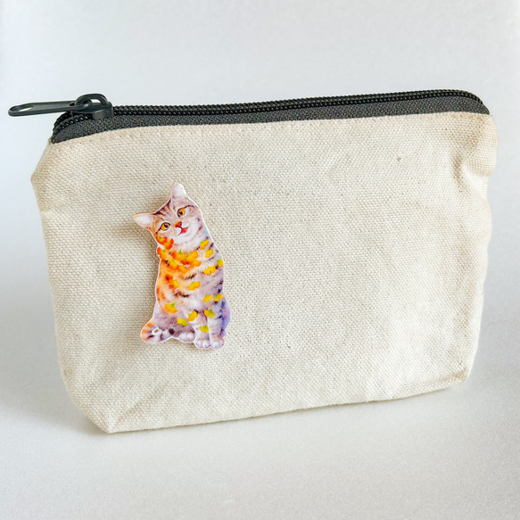 秋限定・秋色猫のブローチ 8枚目の画像