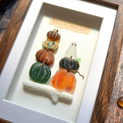 かぼちゃの収穫祭6 “Seaside Harvest”〉シーグラスアート その他アート