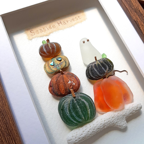 かぼちゃの収穫祭6 “Seaside Harvest”〉シーグラスアート その他アート