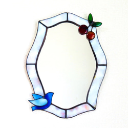 ステンドグラス ＊ツインローズのミニ衝立パネル＊ サンキャッチャー