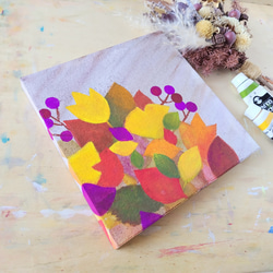 「秋色あつめ」コルクボードの原画＊アートパネル 3枚目の画像