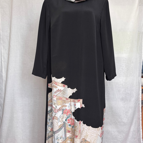 フォーマルドレス 留袖 着物リメイク 屏風 おしどり 結婚式 パーティー