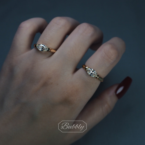 極上の輝き】マーキスカットダイヤ リング 1ct 【BU062】 指輪・リング