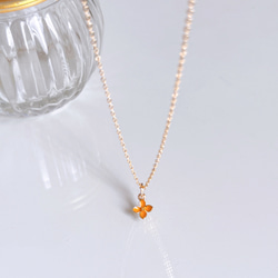 【四合一】橄欖綠珍珠桂花項鍊，14kgf，低過敏性，生日禮物 第9張的照片