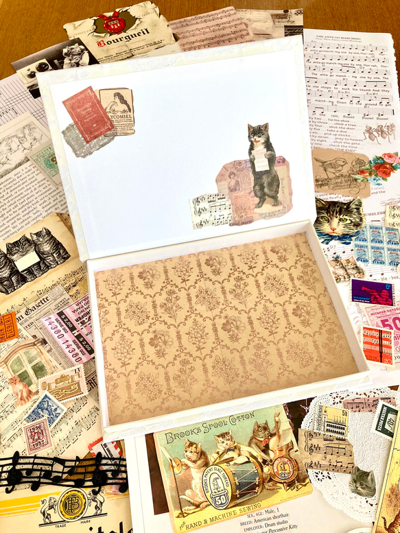 猫好きさんのコラージュBOX【猫の音楽会/ジャズ】コラージュ素材 70数点詰め合わせ 6枚目の画像