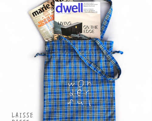 インド綿のマドラスチェックバッグ】ルンギ トートバッグ エコバッグ