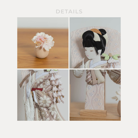 ことのかほり羽子板（0186）れい　ピンクケース｜コンパクトな木製羽子板飾り｜おしゃれな正月飾り｜ケース飾り 14枚目の画像