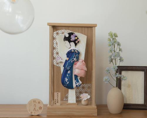 ことのかほり羽子板（0188）みお ナチュラルケース｜コンパクトな木製