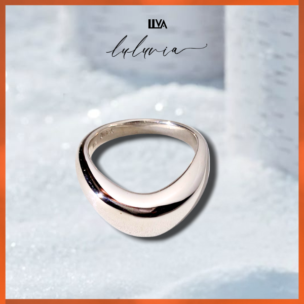 ふっくら・ボリュームリング・モダン曲線デザイン・なめらか曲線・luluvia(ルルヴィア) SV925・新作・RL022